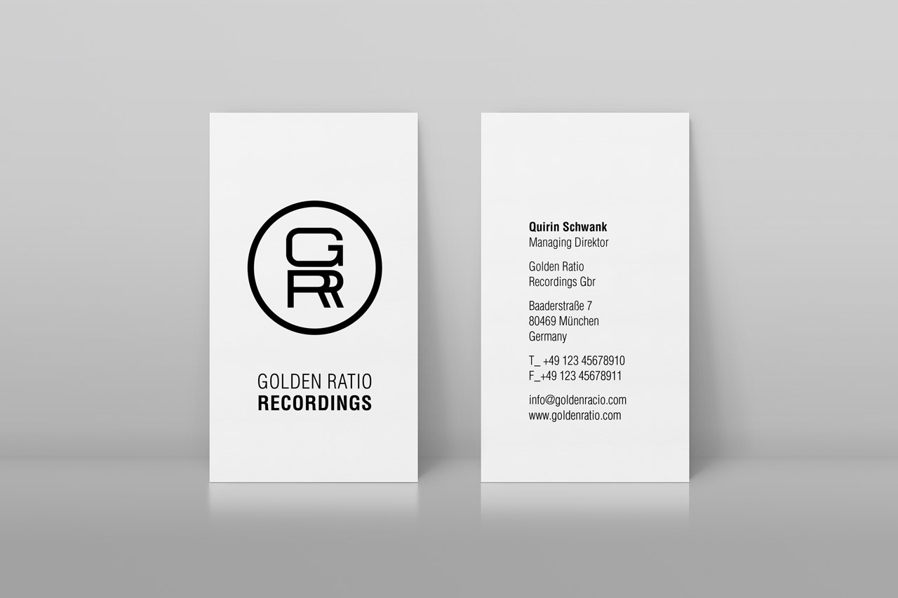 Visitenkarte Golden Ratio Recordings
