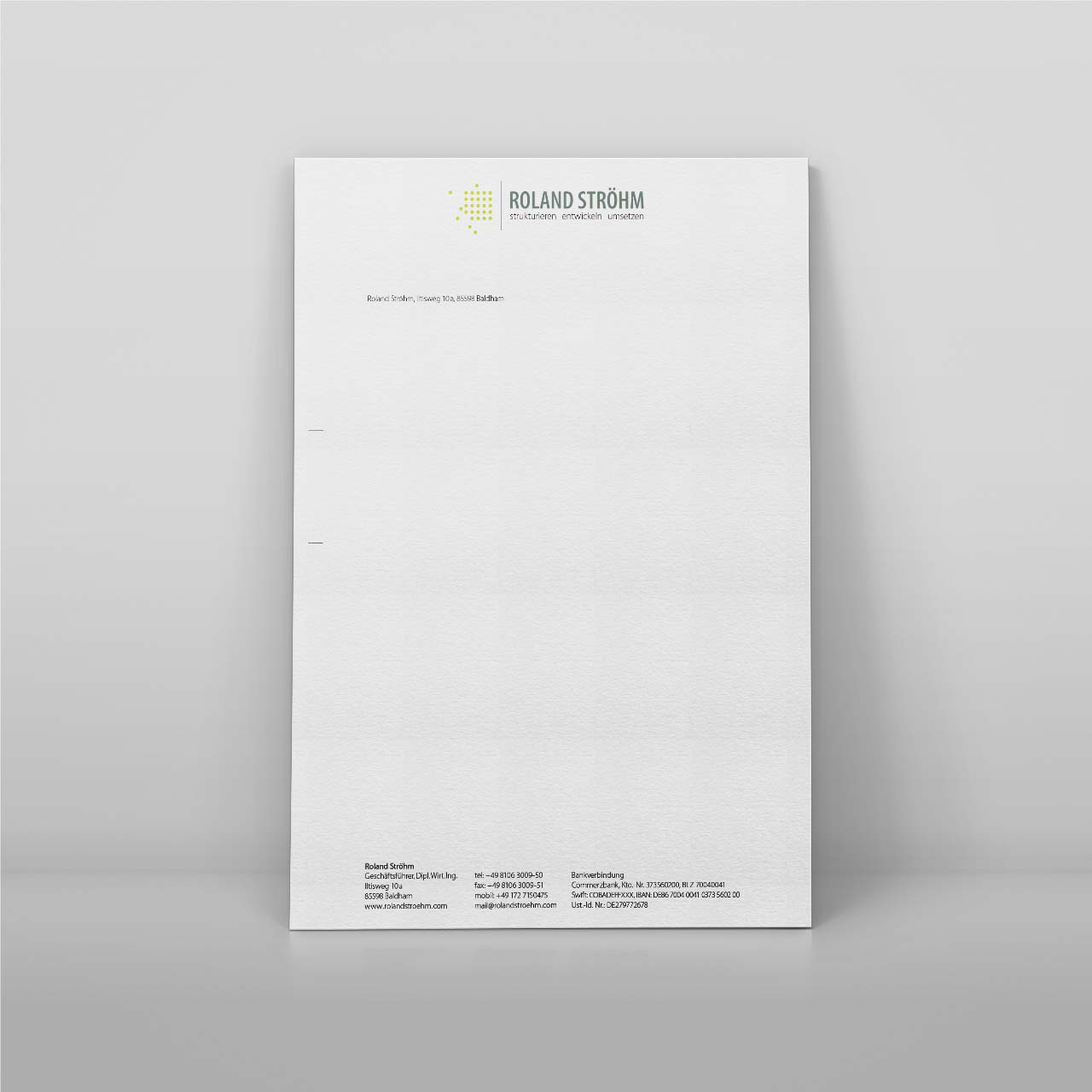 Briefpapier Roland Ströhm